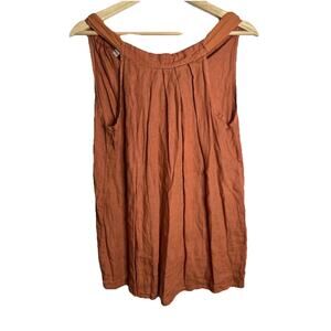 Bella‎ Umbra Linen Italy Womens Sz M Bowtie Lagenlook Lightweight Minimalist